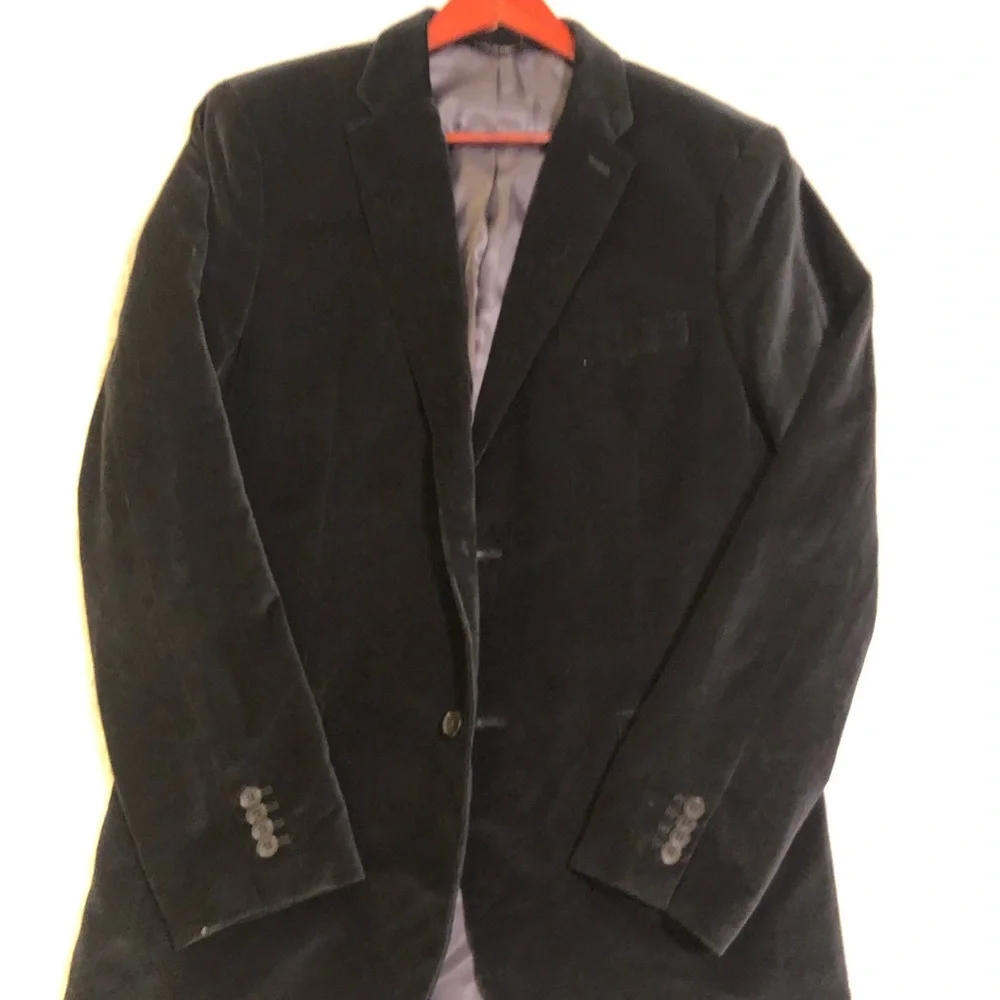 Banana republic velvet sports coat, black, EUC - Picture 9 of 13
